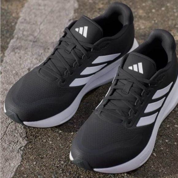 adidas Black and White Cloudfoam Athletic Running Shoes - Picture 4 of 4